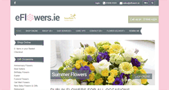 Desktop Screenshot of eflowers.ie