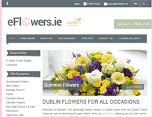 Tablet Screenshot of eflowers.ie